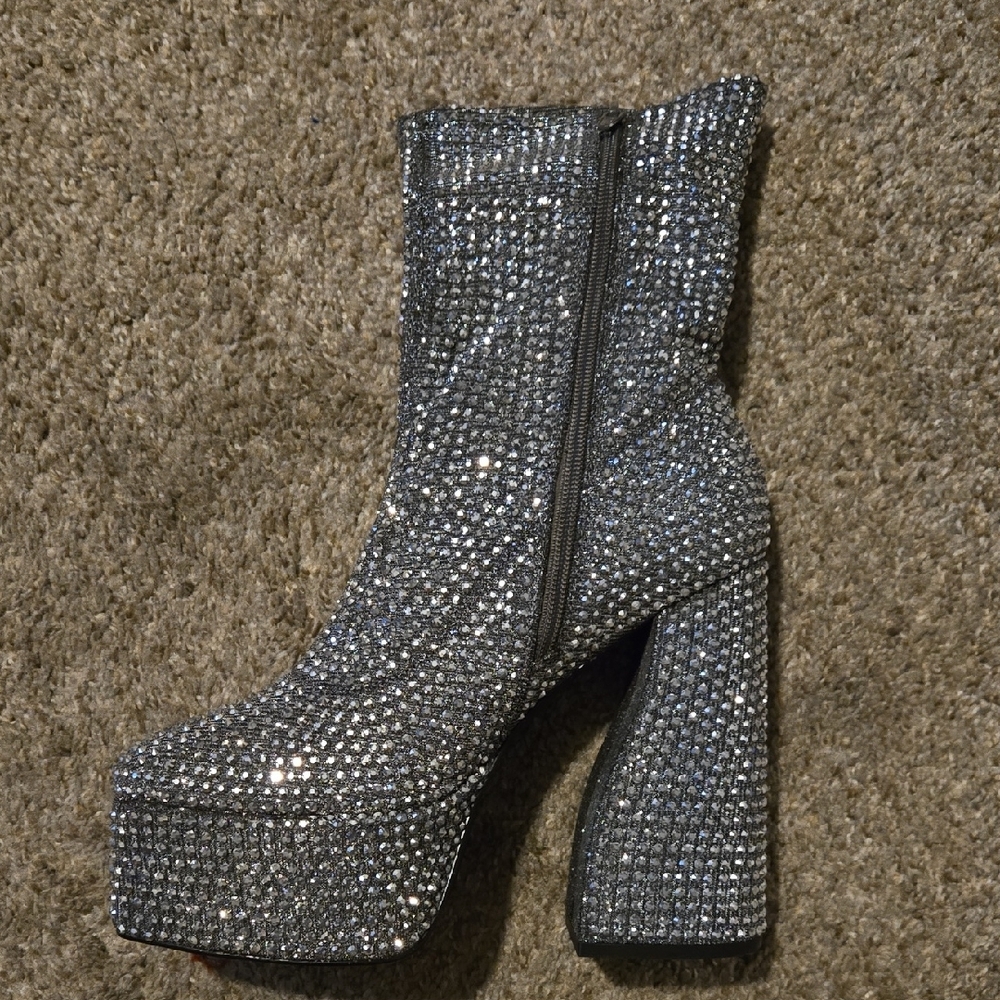 Starlight Silver Ankle Boots